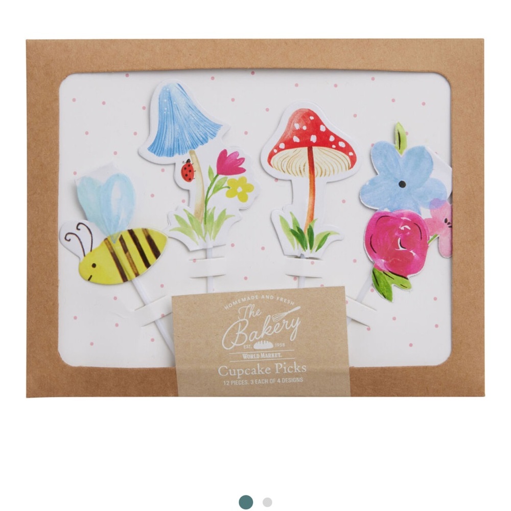 Spring Icon Cupcake Toppers 12 Pack, NWT